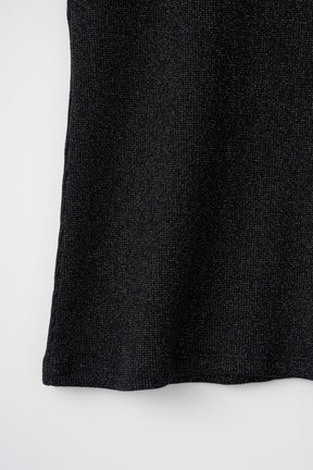 Glitter ivy halfsleeve tops (Black)
