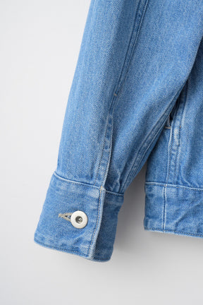 Nerine embroidered denim jacket (Blue)