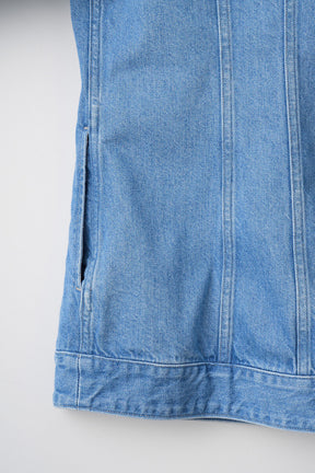 Nerine embroidered denim jacket (Blue)