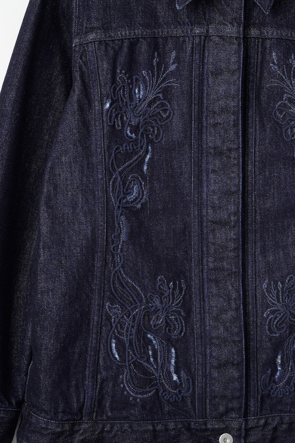 Nerine embroidered denim jacket (Indigo)