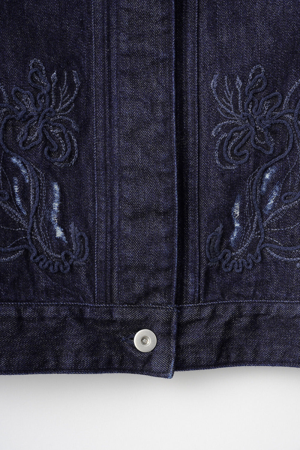 Nerine embroidered denim jacket (Indigo)