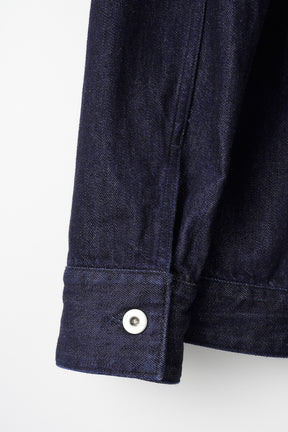 Nerine embroidered denim jacket (Indigo)