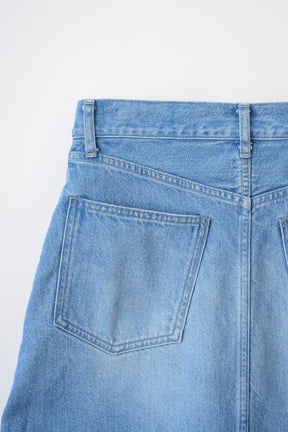 Nerine embroidered denim skirt (Blue)