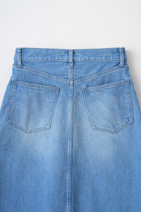Nerine embroidered denim skirt (Blue)