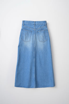 Nerine embroidered denim skirt (Blue)