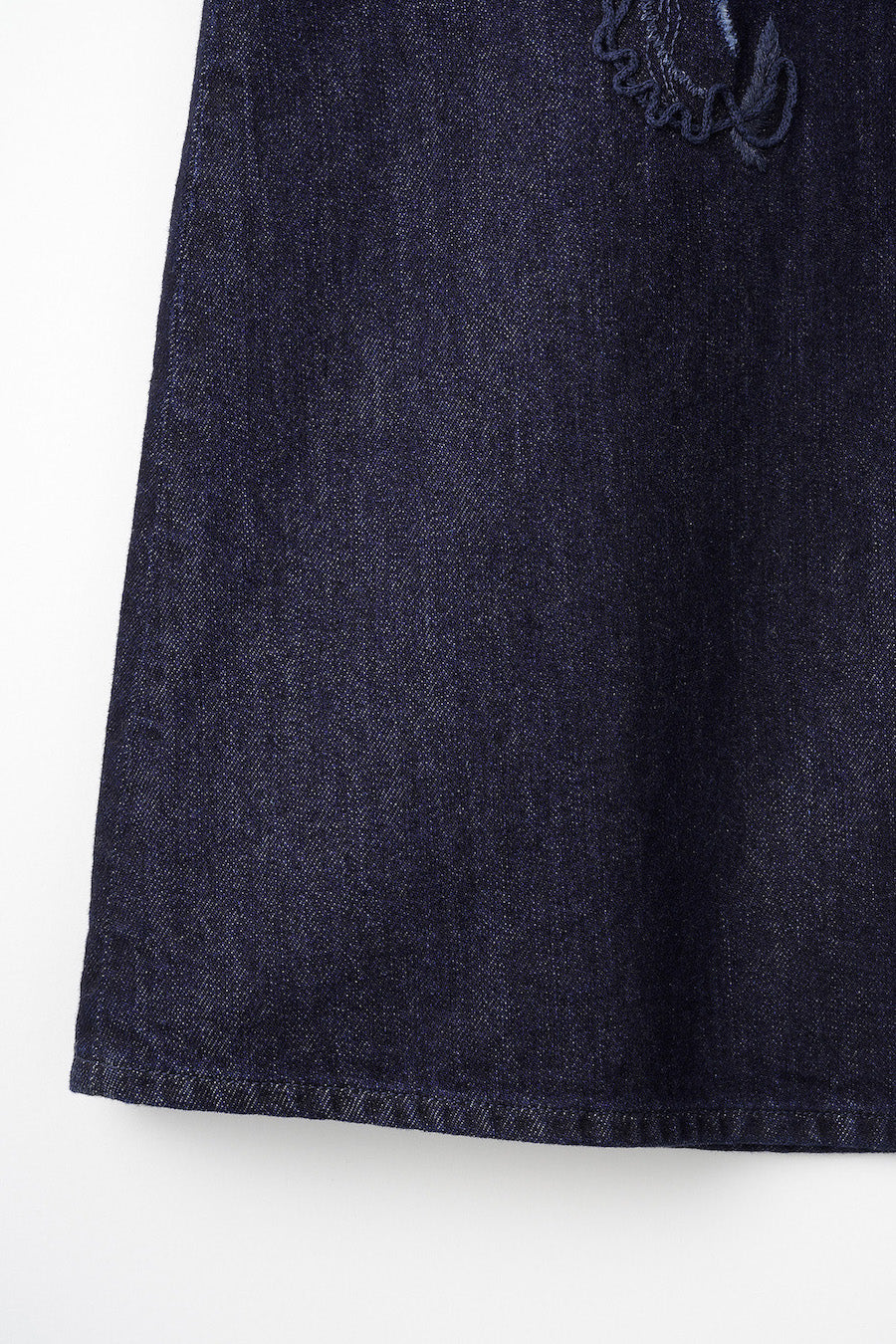 Nerine embroidered denim skirt (Indigo)