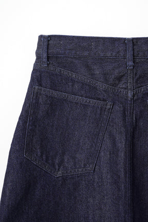 Nerine embroidered denim skirt (Indigo)