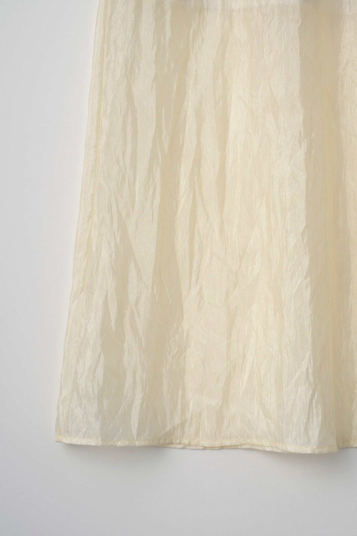 Flutter patchwork embroidered skirt (White)