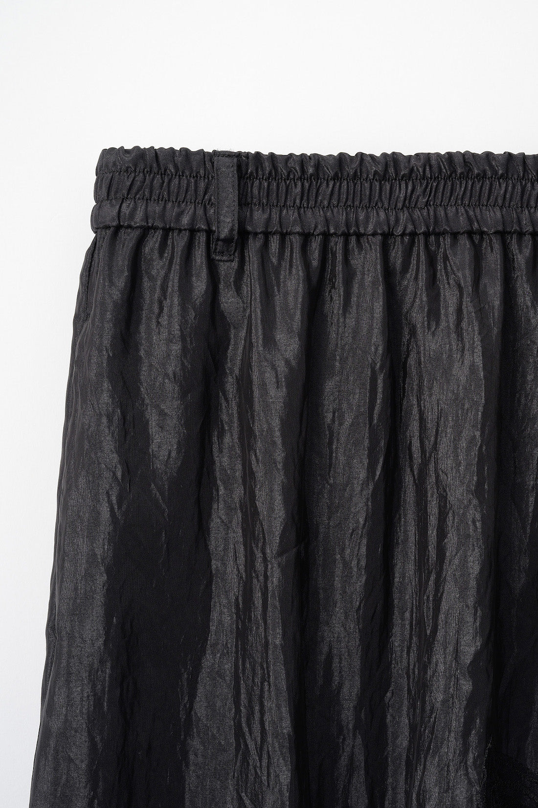 Flutter patchwork embroidered skirt (Black)