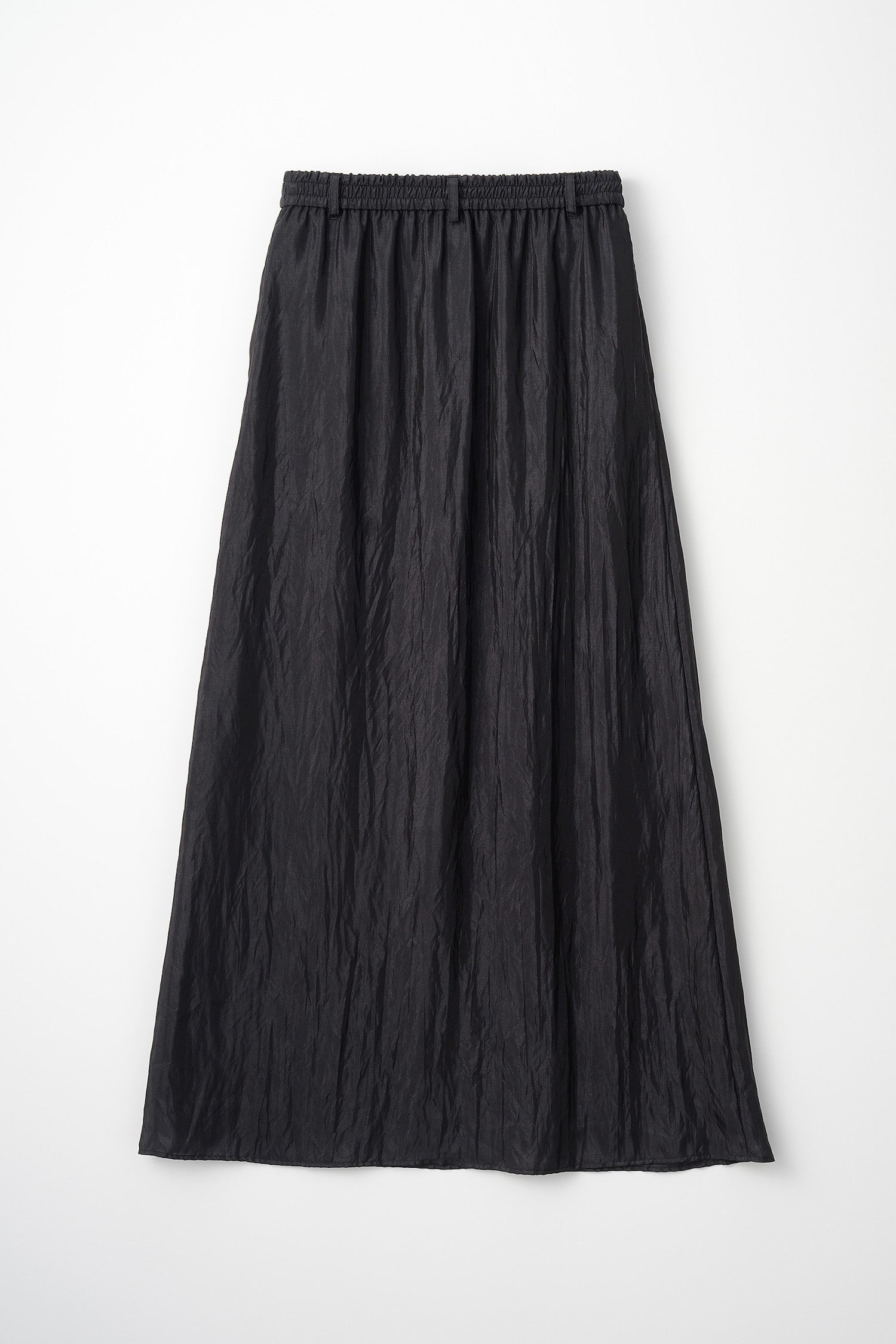 Flutter patchwork embroidered skirt (Black)