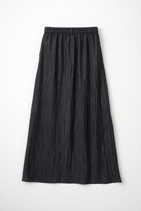 Flutter patchwork embroidered skirt (Black)