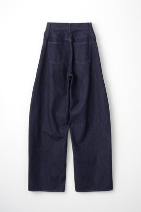 Nerine embroidered denim slacks (Indigo)