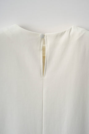 Flutter patchwork embroidered dress (White)