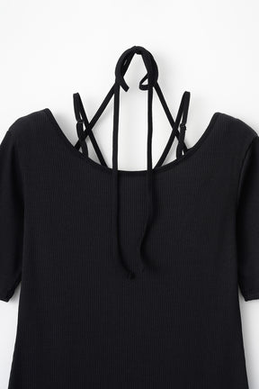 Ivy halfsleeve dress (Black)