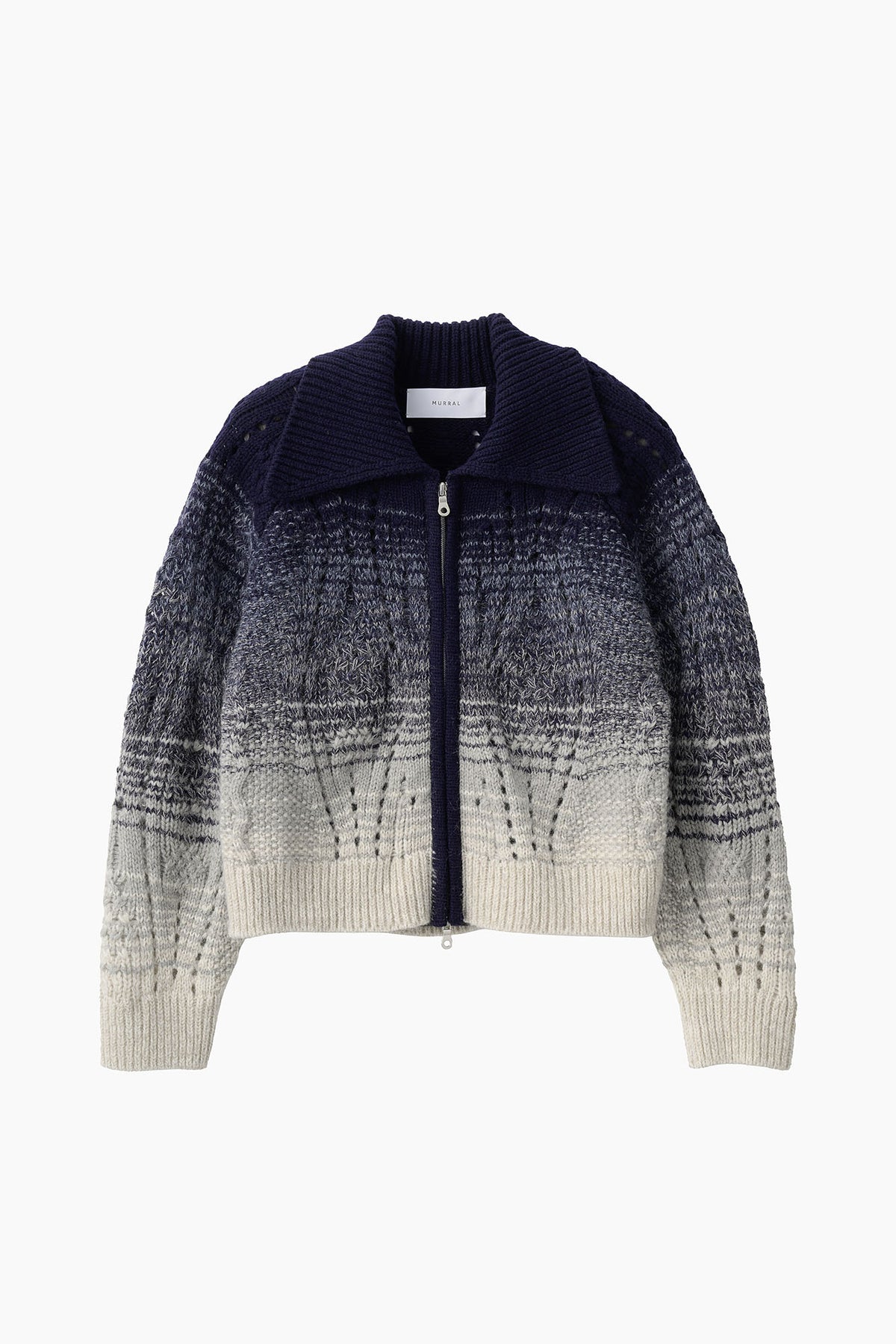 Morph zipped knit cardigan (Navy)