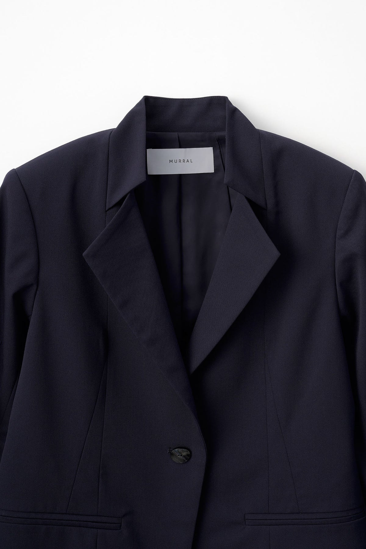 Ribbon embroidered jacket (Navy)