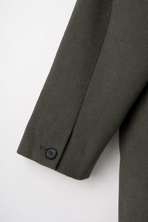 Glint beads embroidered long coat (Gray)