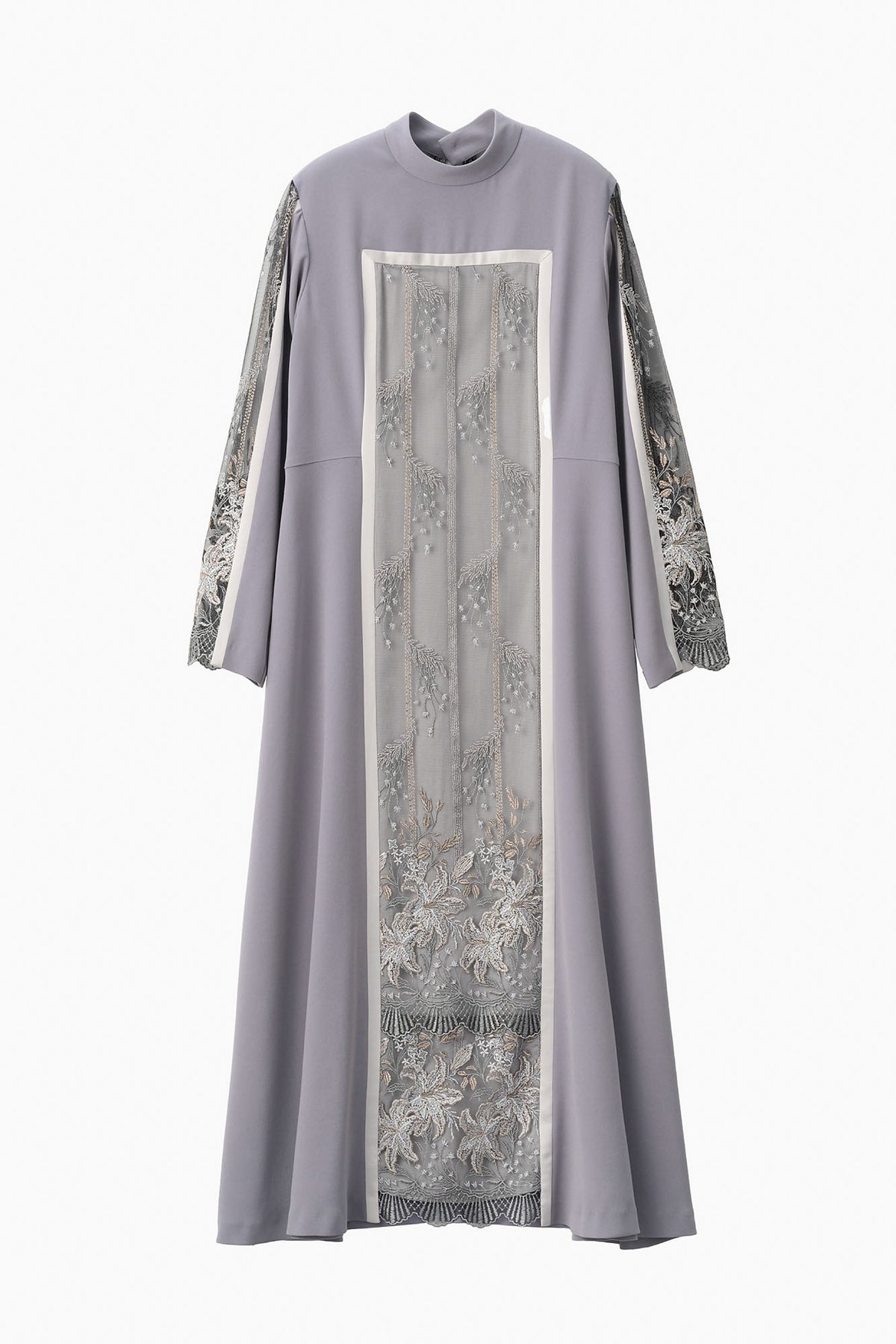 Framed flower lace dress (Lilac)