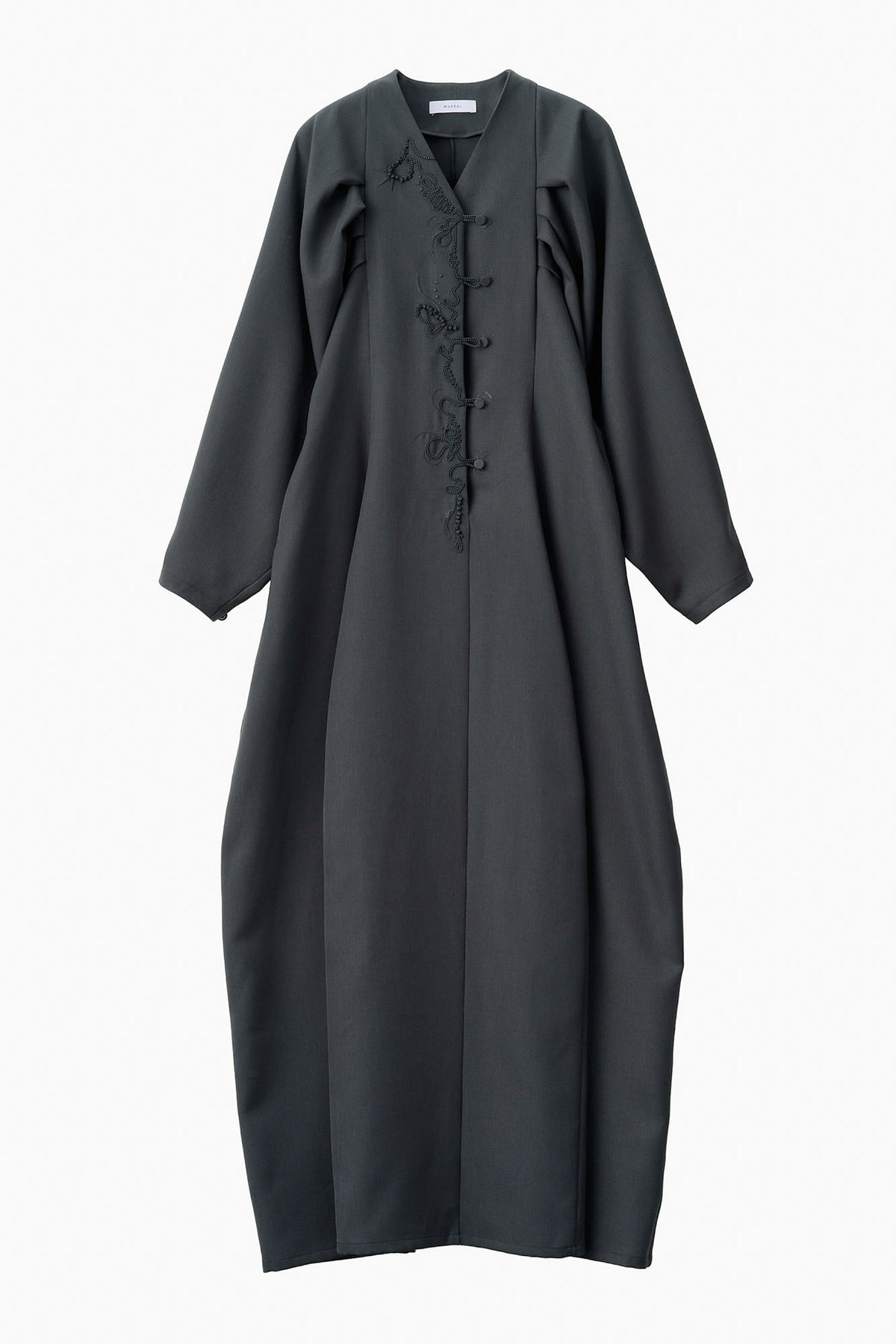 Quiet embroidered dress (Gray)