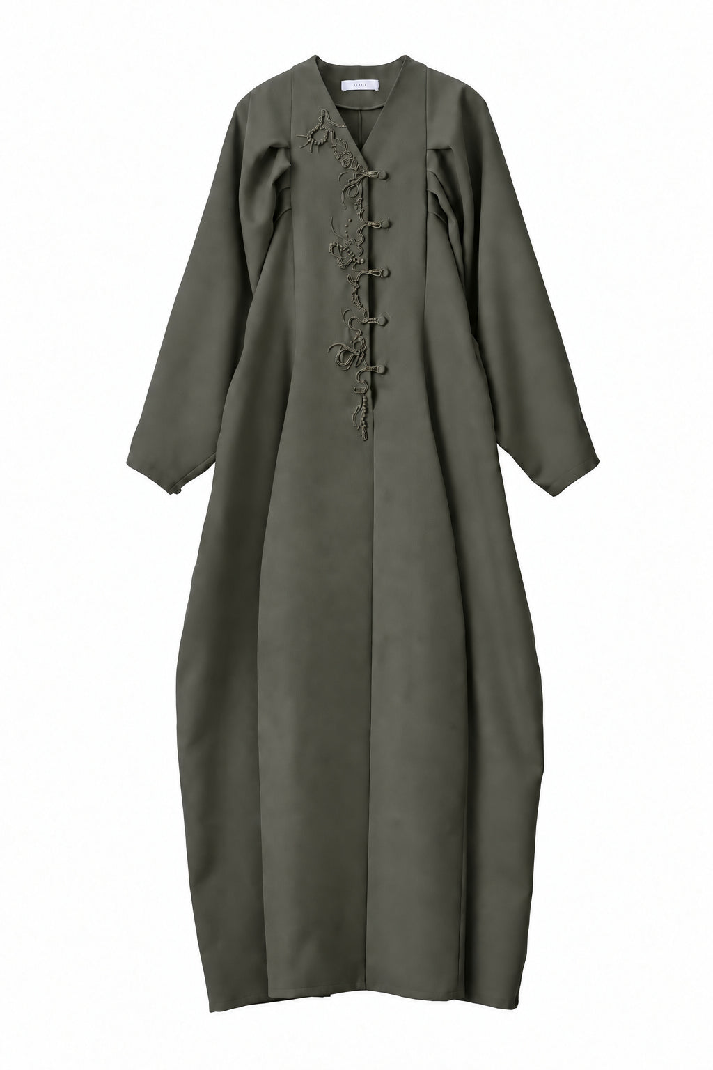 Quiet embroidered dress (Khaki)