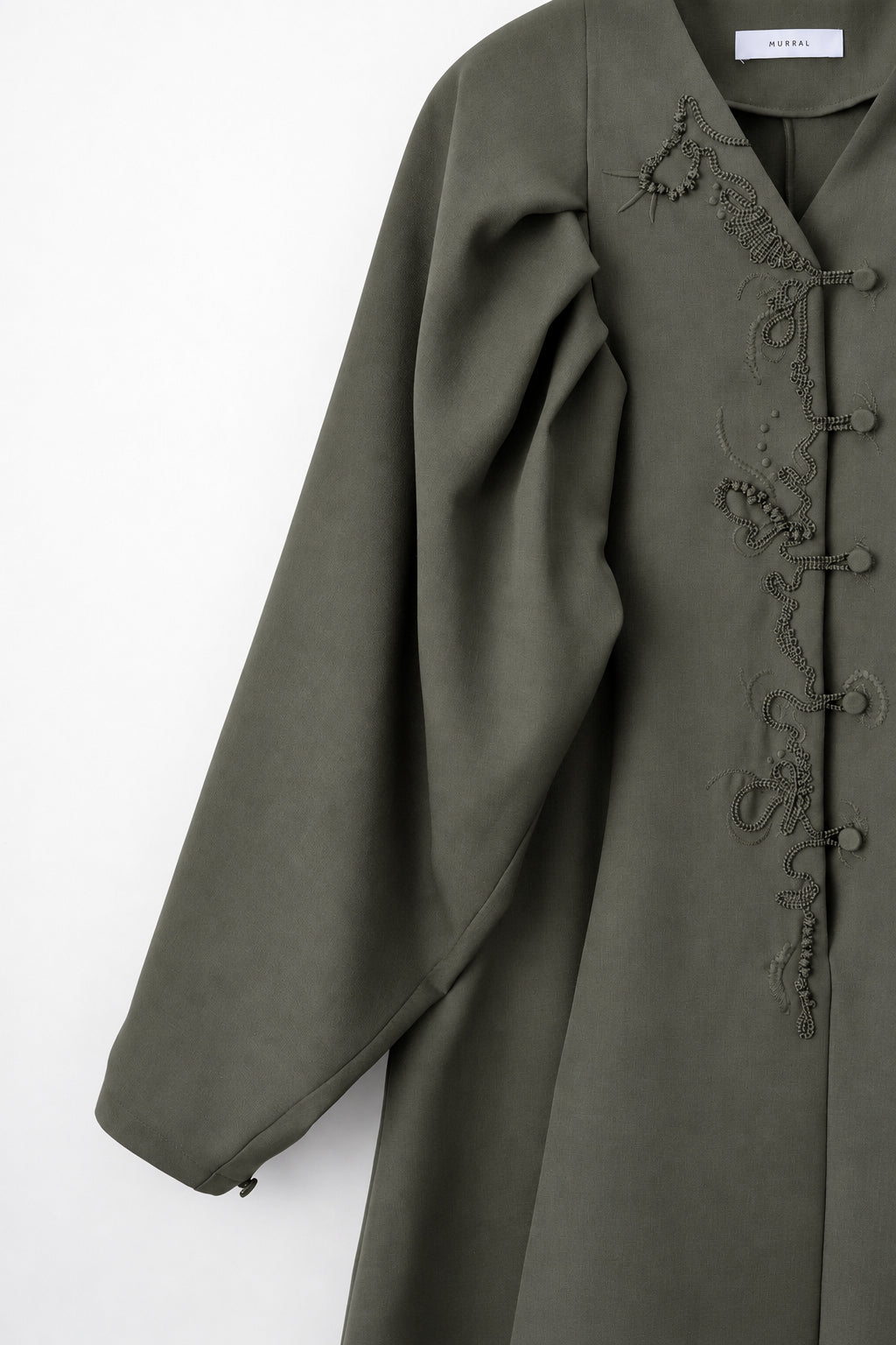 Quiet embroidered dress (Khaki)