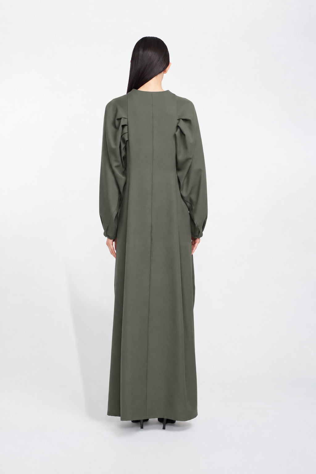 Quiet embroidered dress (Khaki)