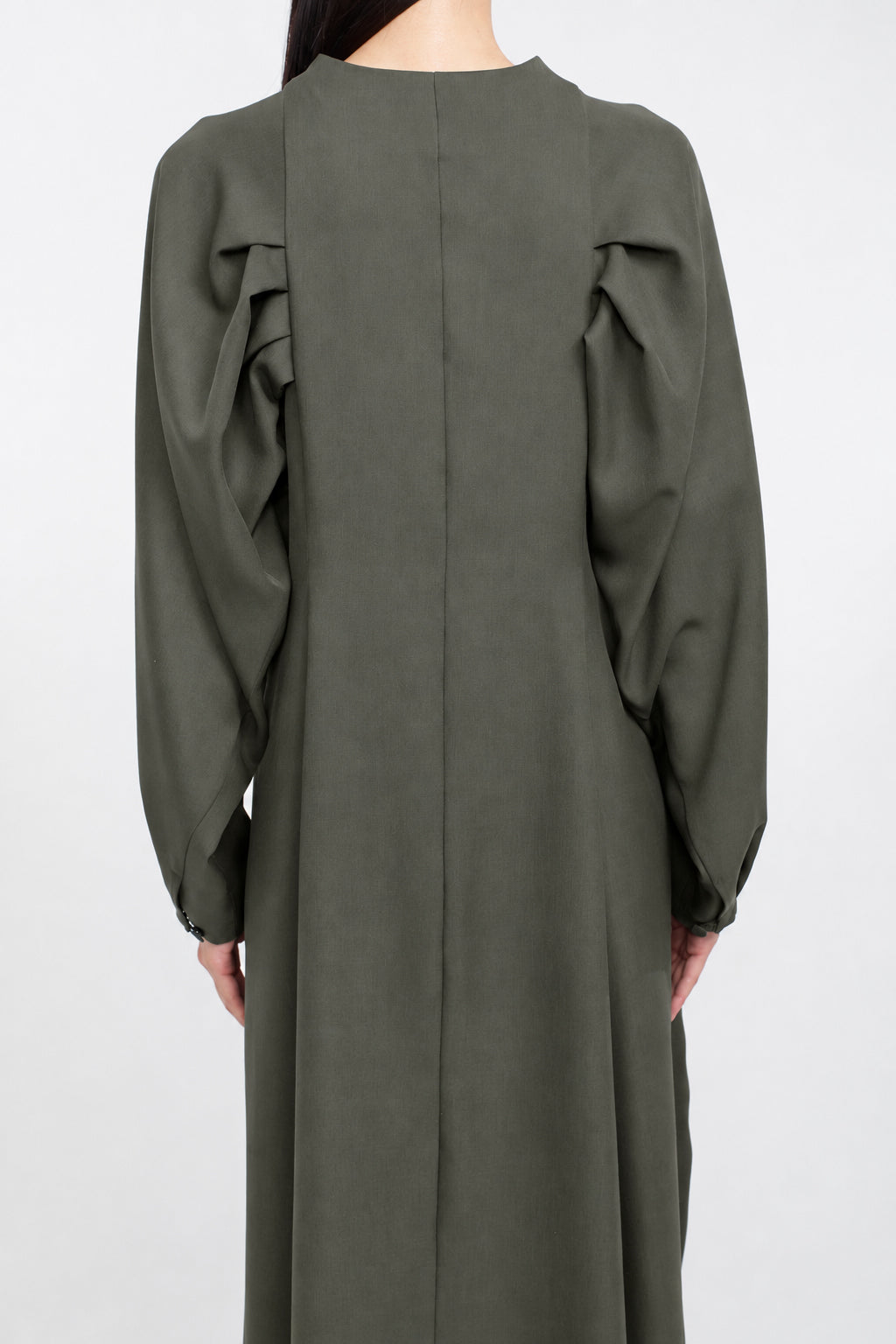 Quiet embroidered dress (Khaki)