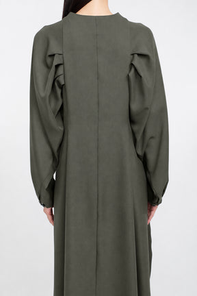 Quiet embroidered dress (Khaki)