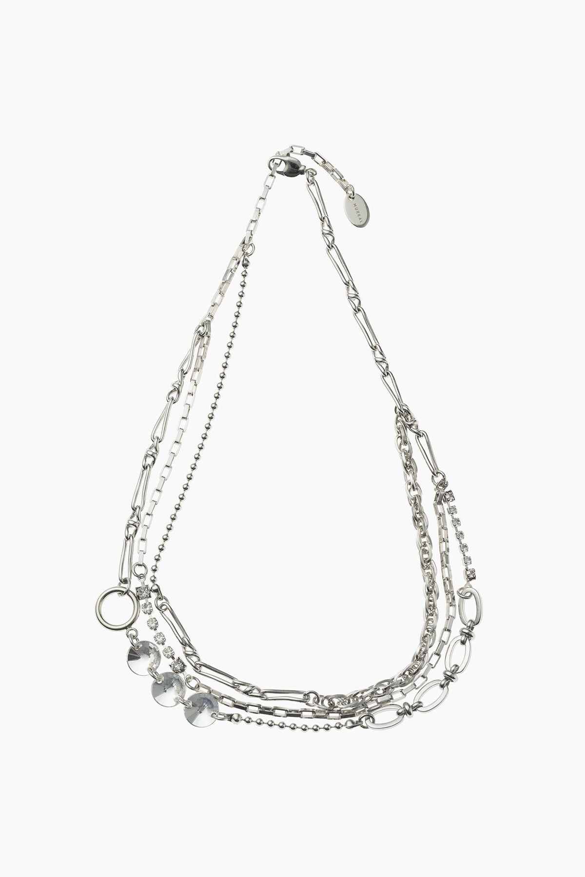 Glint chain necklace (Silver)