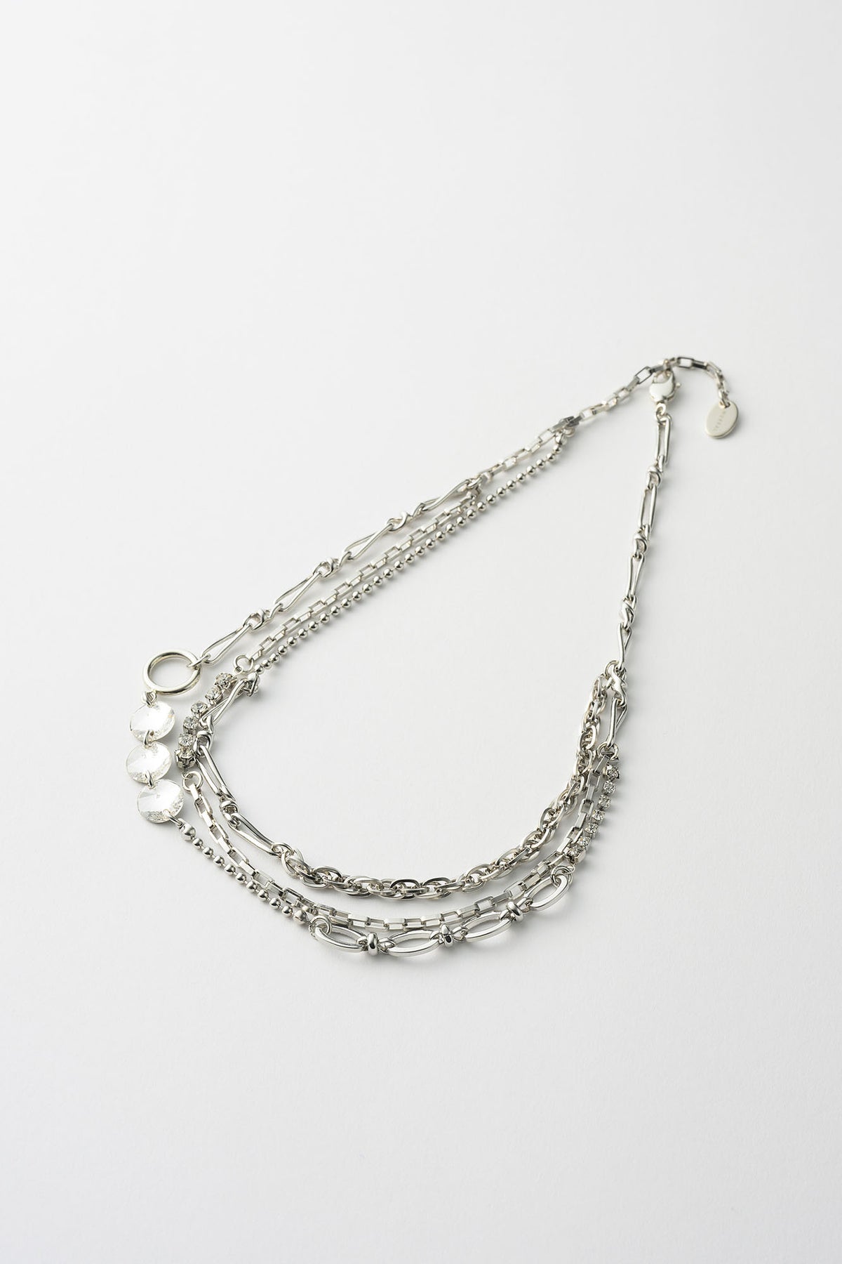Glint chain necklace (Silver)