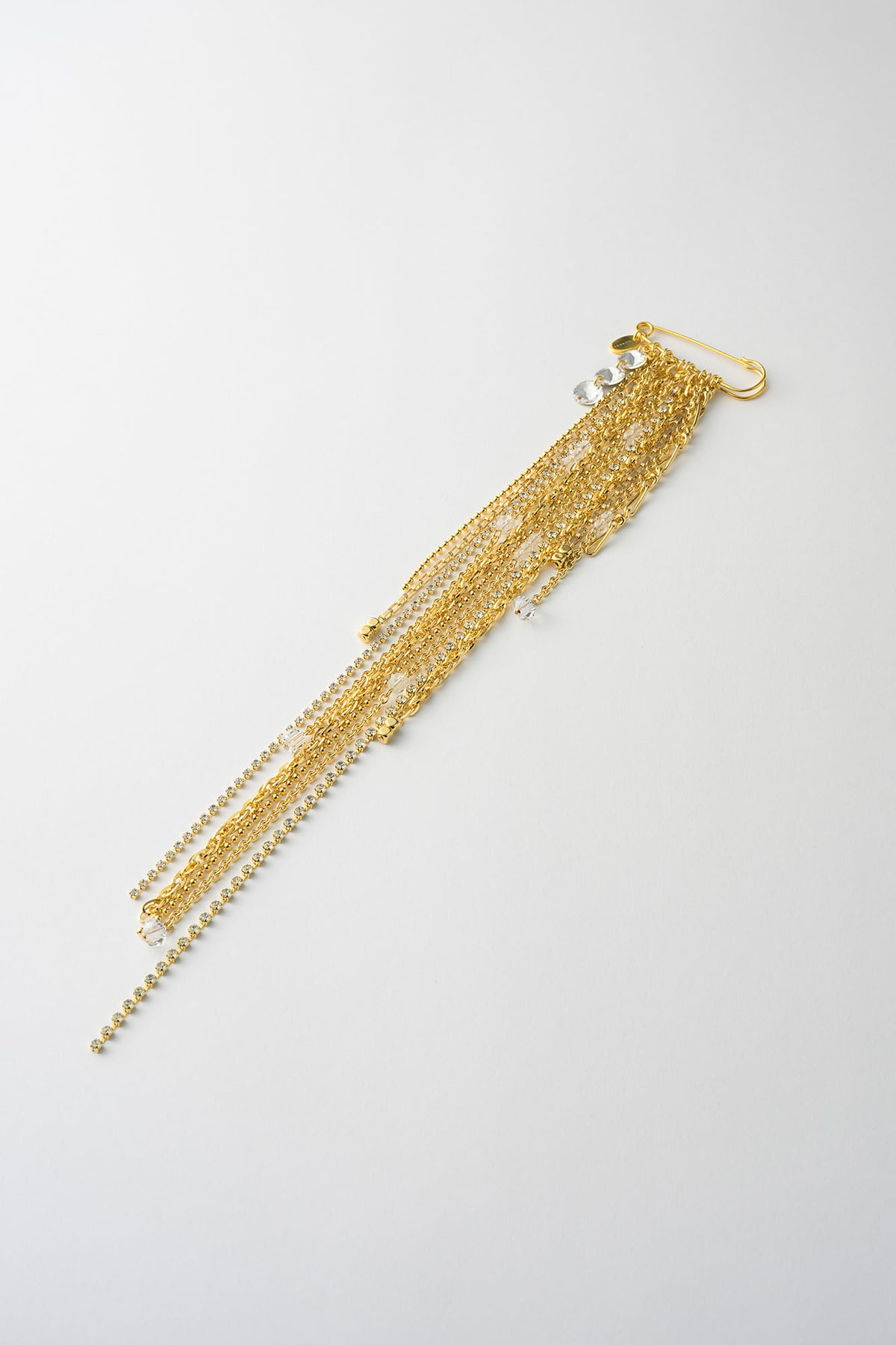 Glint chain pin Brooch (Gold)