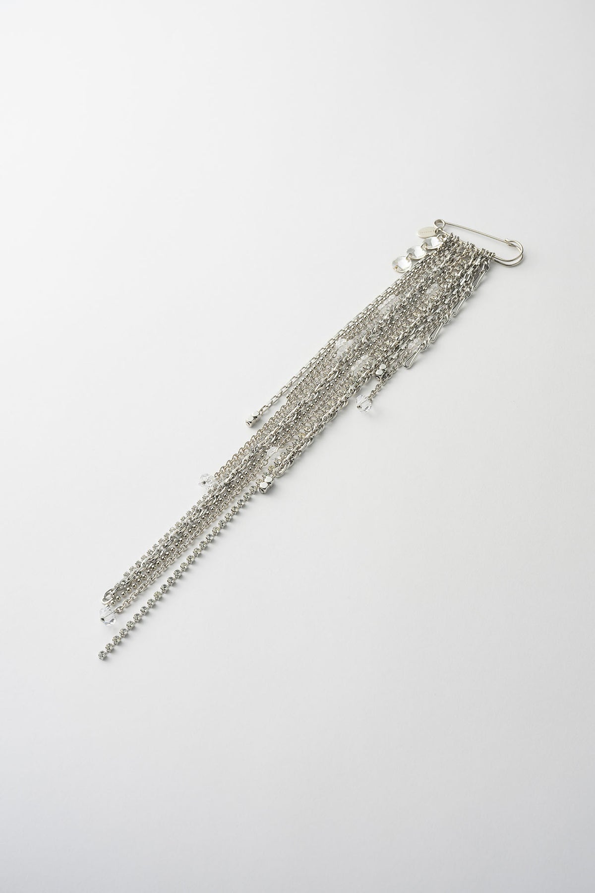 Glint chain pin Brooch (Silver)