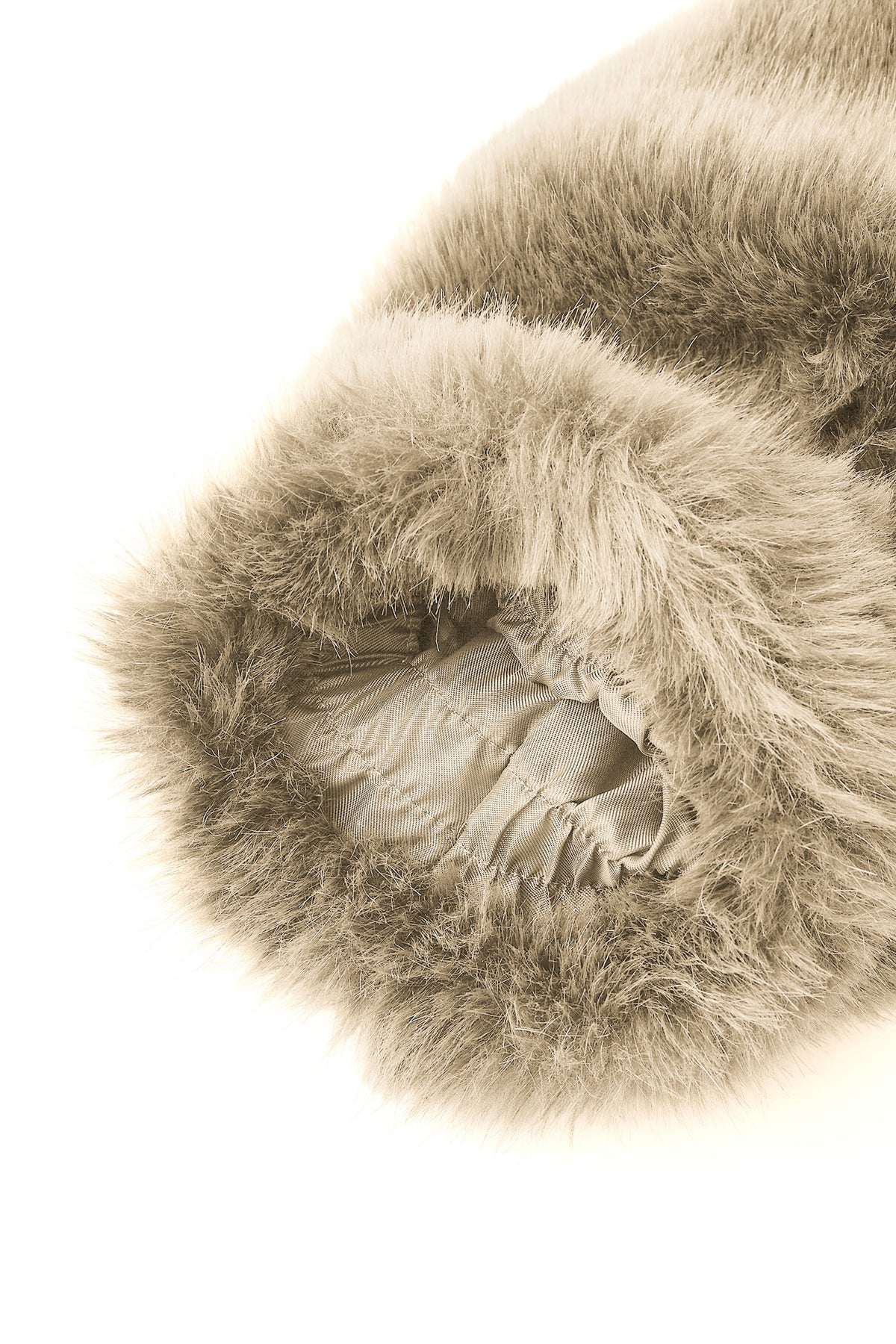 Fur gloves (Beige)