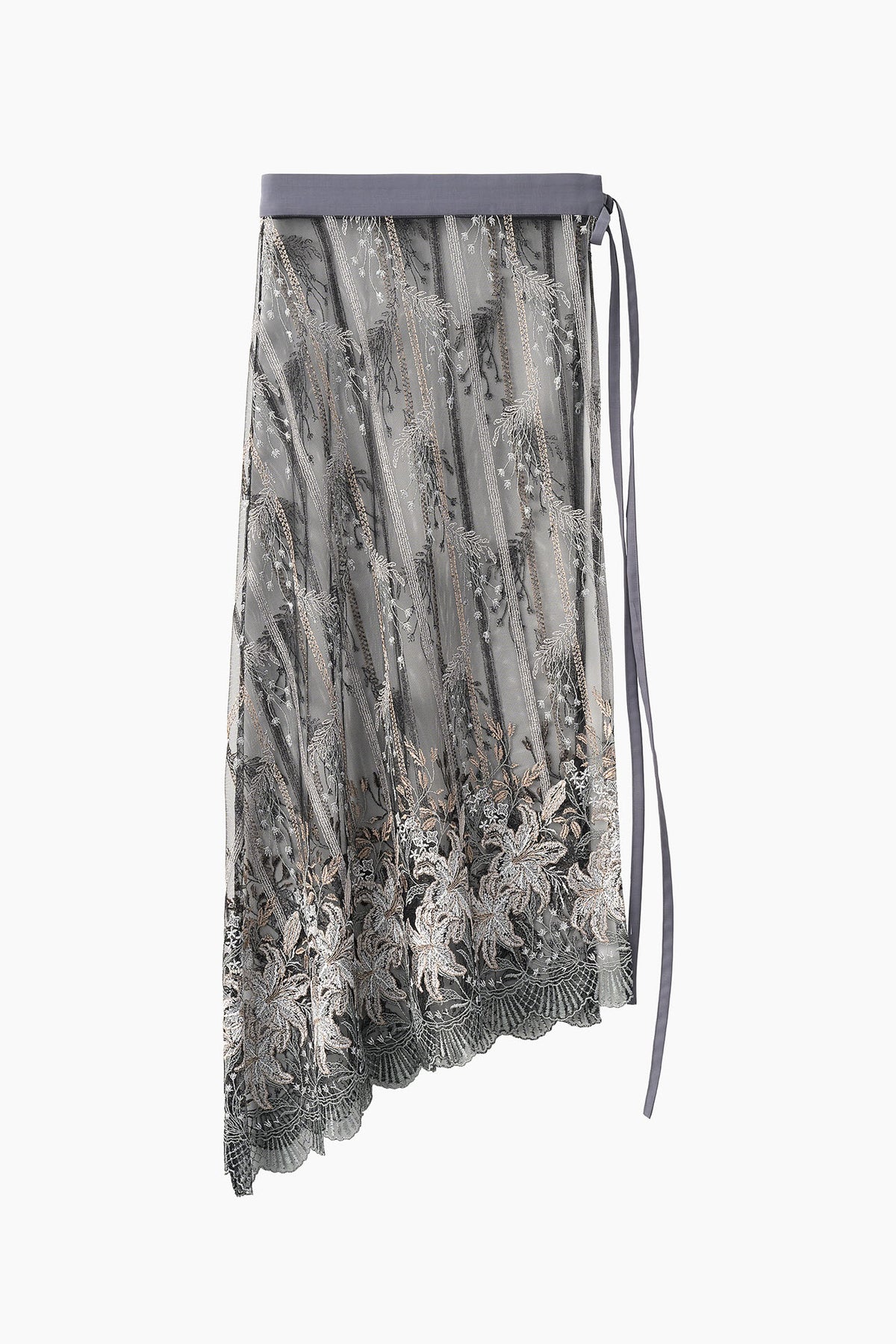 Classic lace wrap skirt (Gray)