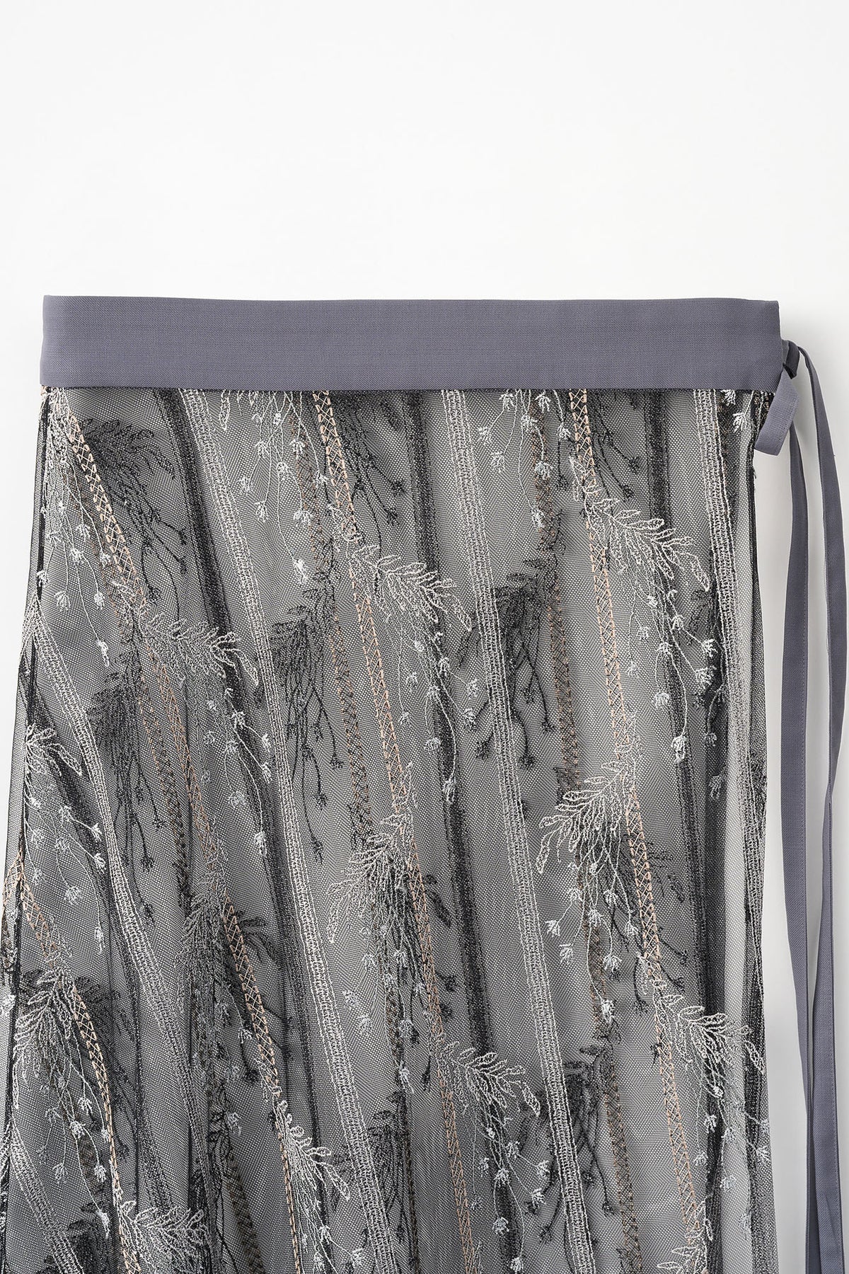 Classic lace wrap skirt (Gray)