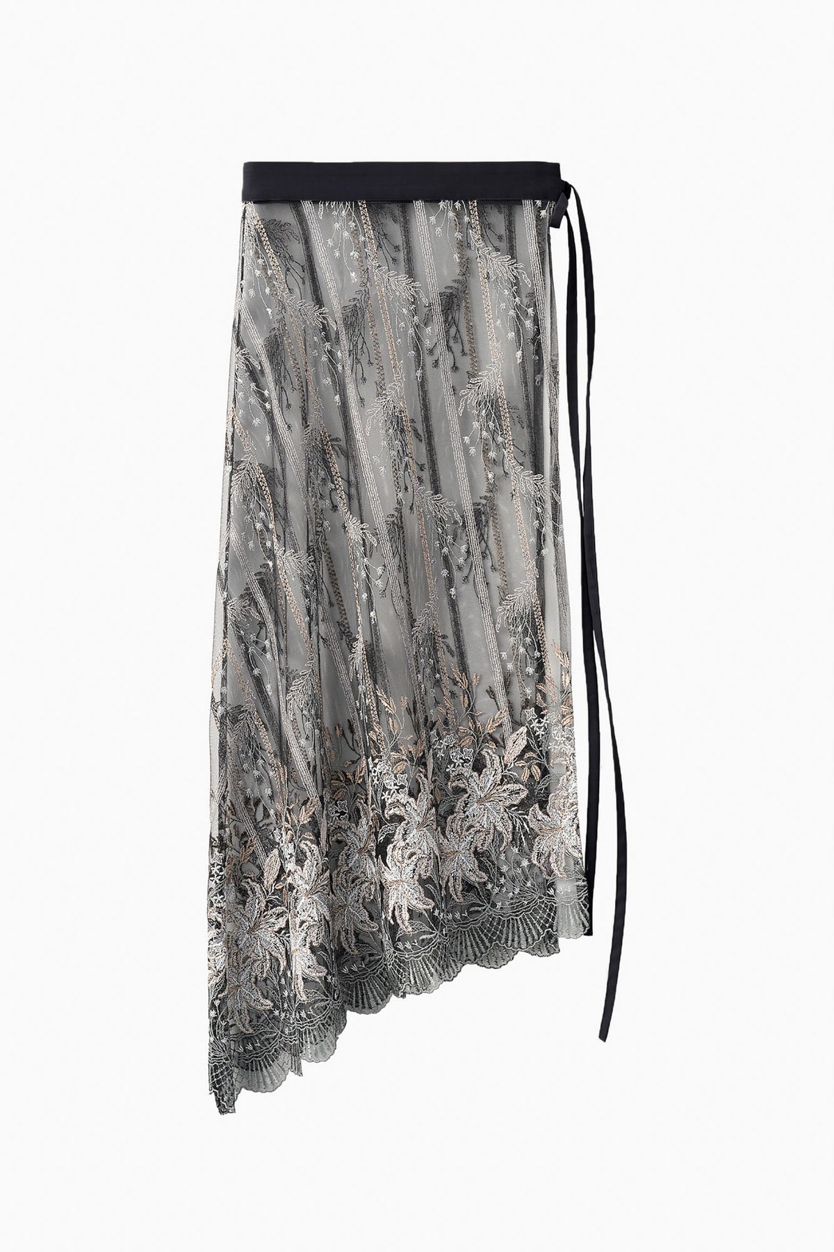 Classic lace wrap skirt (Black)