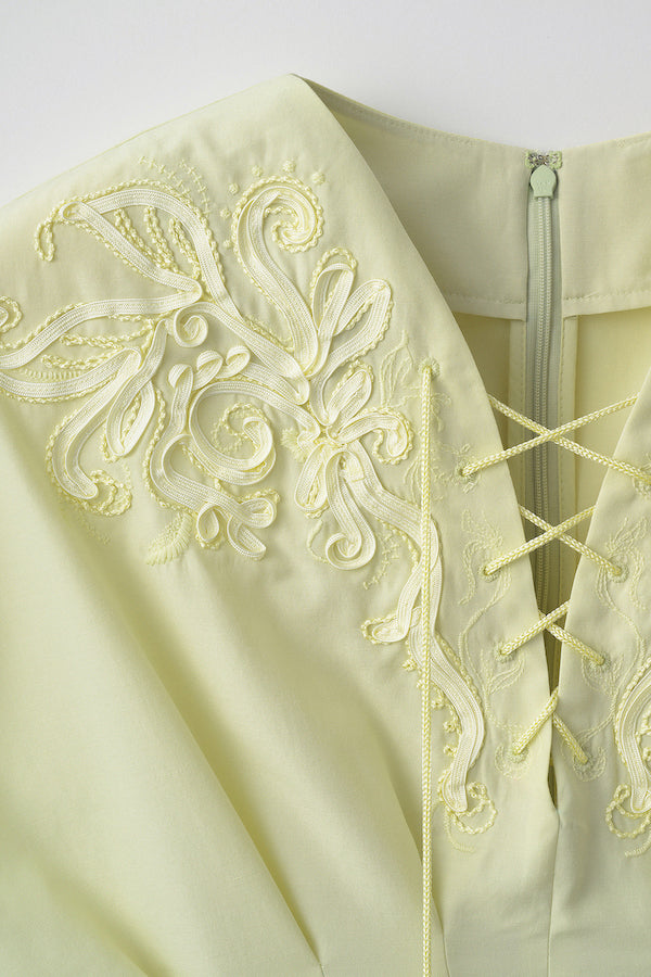 Glimmer embroidered tops (Yellow)