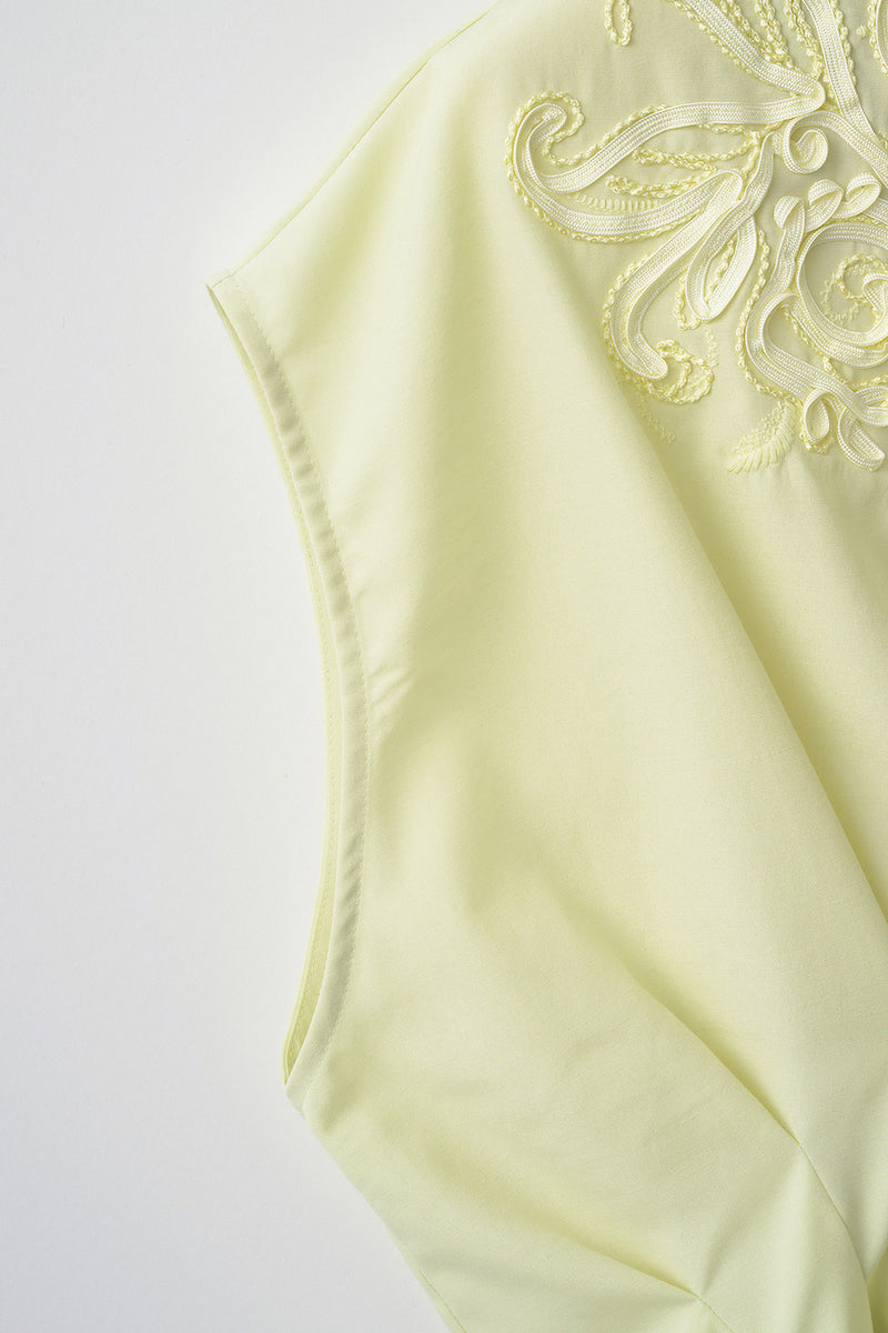 Glimmer embroidered tops (Yellow)