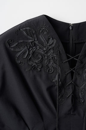 Glimmer embroidered tops (Black)