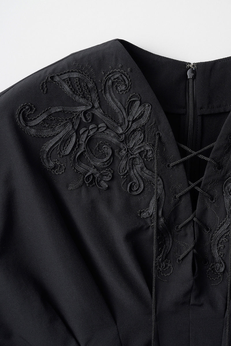 Glimmer embroidered tops (Black)