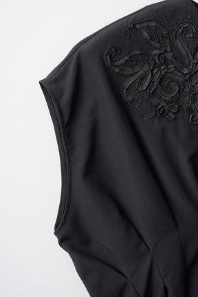 Glimmer embroidered tops (Black)