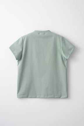 Framed embroidered jersey tops (Ash green)