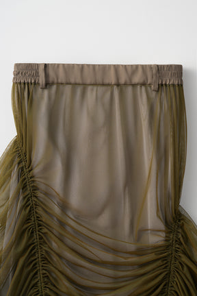 Stem tulle skirt (Olive)