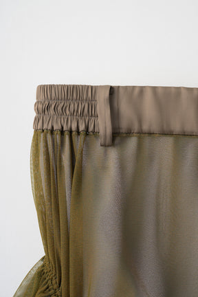 Stem tulle skirt (Olive)
