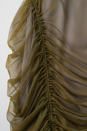 Stem tulle skirt (Olive)