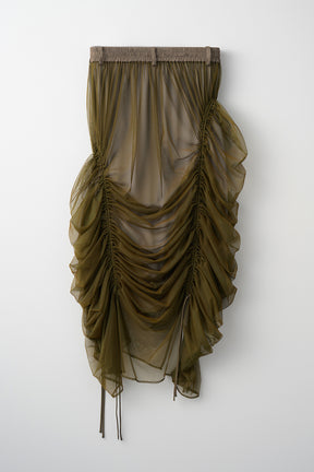 Stem tulle skirt (Olive)