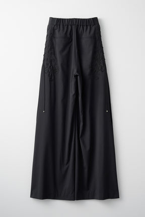 Glimmer embroidered slacks (Black)