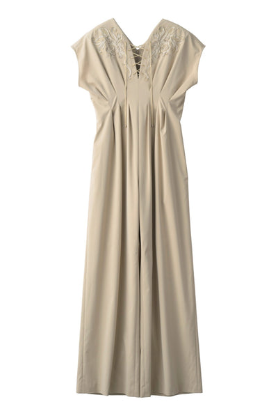 Glimmer embroidered jumpsuit (Beige)