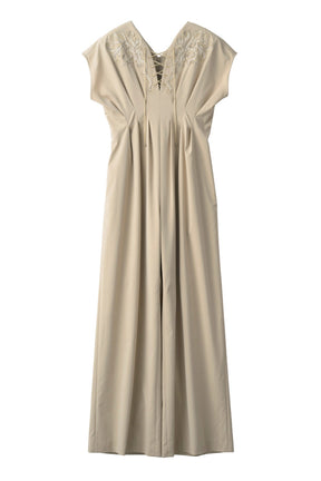 Glimmer embroidered jumpsuit (Beige)