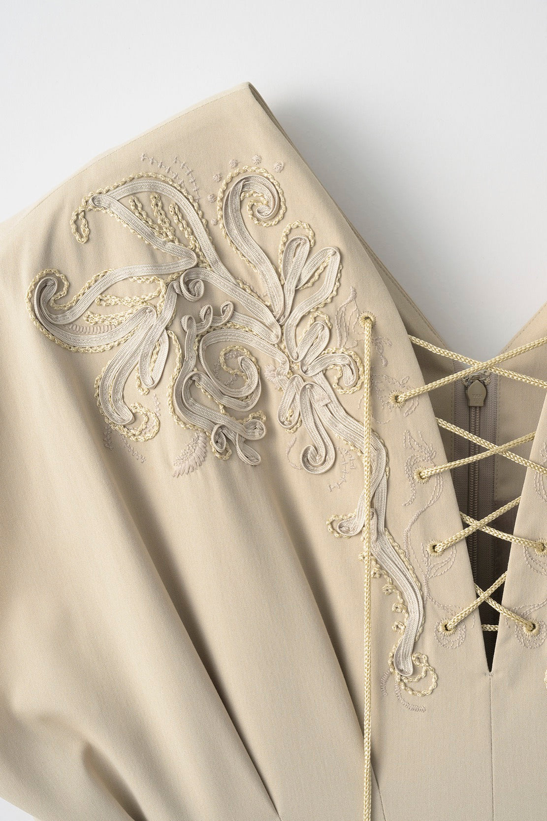 Glimmer embroidered jumpsuit (Beige)